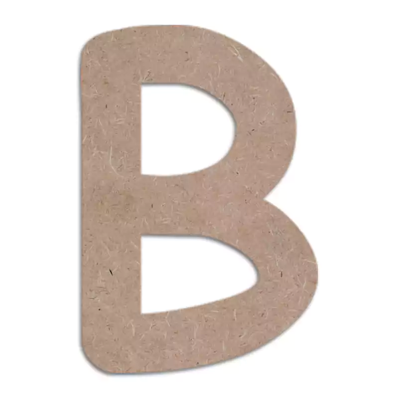 MDF cut alphabet letter B