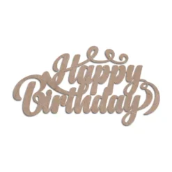Happy Birthday Decoration MDF Cutout