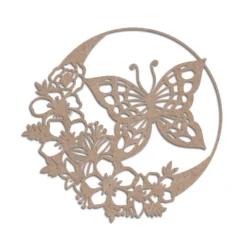 MDf Cut Floral Butterfly