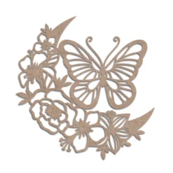 MDF Cutout Moon Floral Butterfly