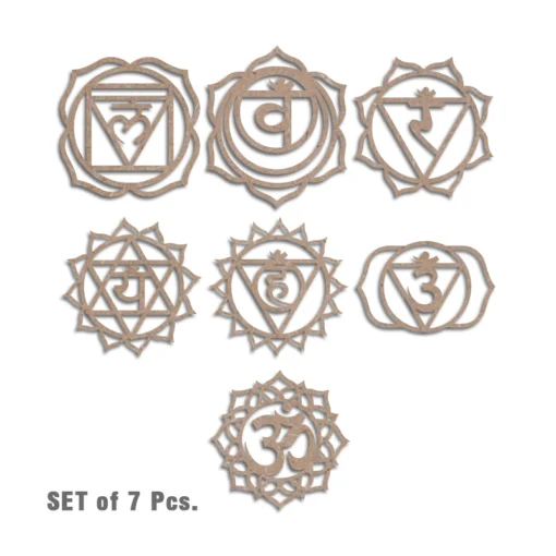 Mdf cut 7 chakra yoga