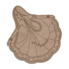 Mdf engraved rajasthani dancer cutout for crafts work