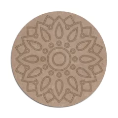 Mdf mandala rangoli engraved cutout for craft work design 2