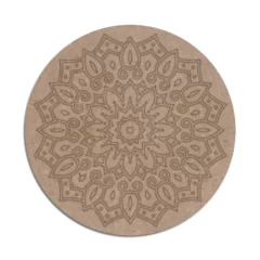 Mdf mandala rangoli engraved cutout for craft work design 3
