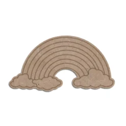 MDF Cutout of Rainbow with clouds for Party Decoration