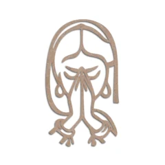 Welcome namaste lady mdf cutout
