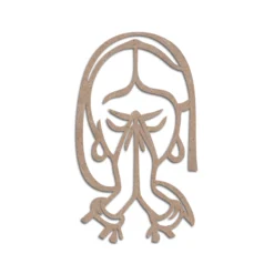 Welcome Namaste Lady MDF Cutout