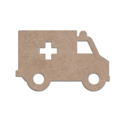 Ambulance MDF Cutout for Art & Craft