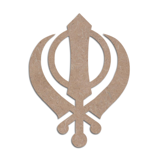 Mdf cut khanda (sikh symbol)