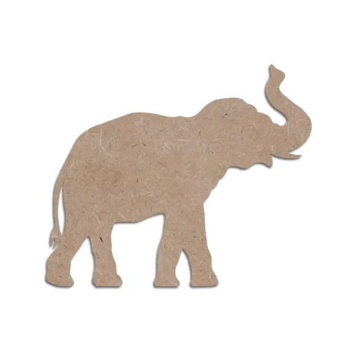Mdf cutout elephant with trunk up