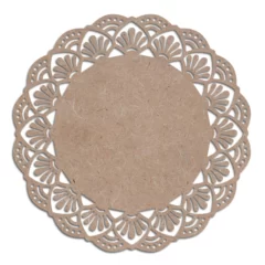 Mdf cut mandala border base plate design 2