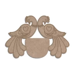 Mdf cutout of peacock name plate