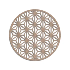 Mdf craft circle coaster design 1