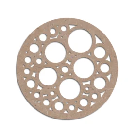Mdf craft circle coaster design 4