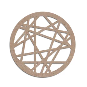 Mdf craft circle coaster design 7