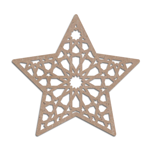 Mdf cut star with jali design