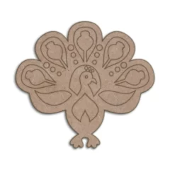 Wooden mdf cutout peacock for art and craft