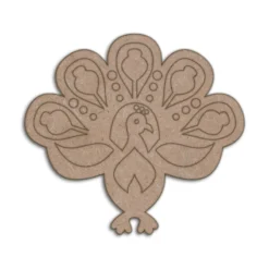 Wooden MDF Cutout Peacock for Art and Craft