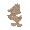 Engraved Cartoon Duck Mdf Cutout Engraved cartoon duck mdf cutout