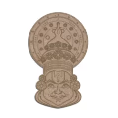 Kathakali face mdf cutout engraved