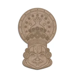 Kathakali Face MDF cutout engraved