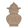 Engraved mdf cutout of kalash with swastik