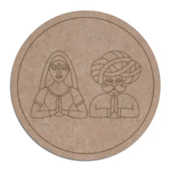 Pre Marked MDF Base Rajasthani Turban Man Art Cutout for Crafts Work Home, Room Decor Laser Cut Artistic DIY Work Art and Craft