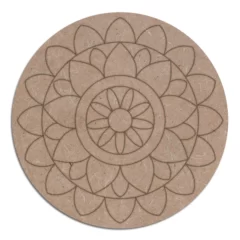Pre marked wooden mdf mandala rangoli cutout for craft work