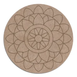Pre Marked Wooden MDF Mandala Rangoli Cutout for Craft Work
