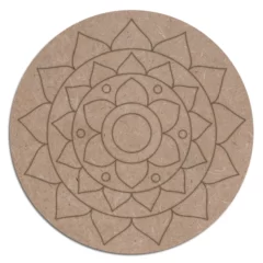 Pre marked wooden mdf mandala rangoli cutout for craft work