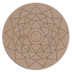 Pre Marked Wooden MDF Mandala Rangoli Cutout for Craft Work