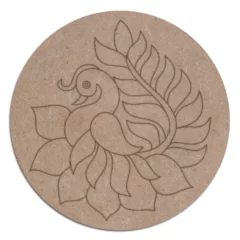 Pre marked wooden mdf peacock cutout for craft work