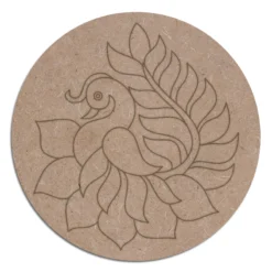 Pre Marked Wooden MDF Peacock Cutout for Craft Work