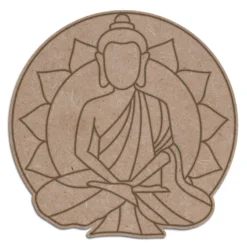 Pre Marked Wooden MDF Buddha Cutout for Craft Work