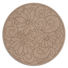 Pre marked wooden mdf lotus flower cutout for craft work