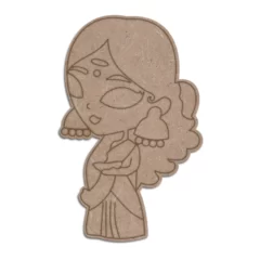 Pre marked lady in saree mdf cutout