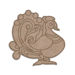 premarked mdf cutout of peacock