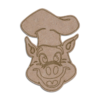 Engraved Cartoon Pig Chef Mdf Cutout Engraved cartoon pig chef mdf cutout
