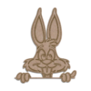 Engraved Cartoon Rabbit Mdf Cutout Engraved cartoon rabbit mdf cutout