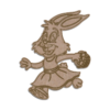 Engraved Cartoon Running Rabbit Mdf Cutout Engraved cartoon running rabbit mdf cutout