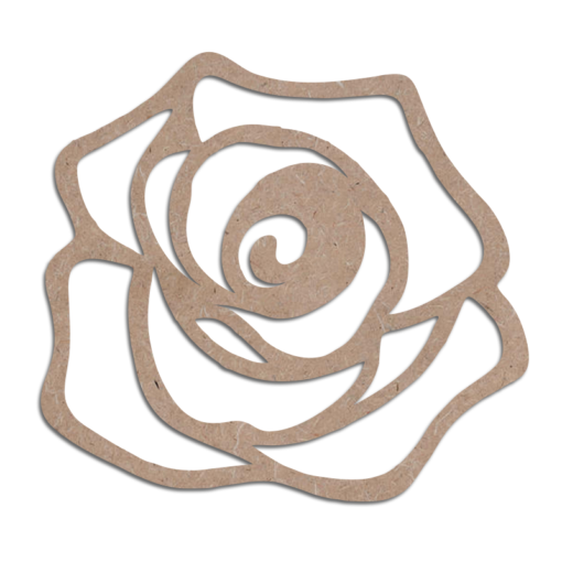 Mdf cut rose flower