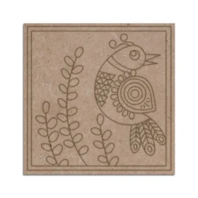 Mdf cutout madhubani bird