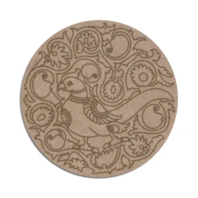 Mdf cutout madhubani parrot