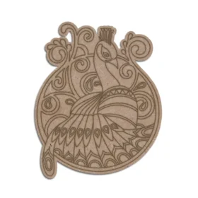 Mdf cutout madhubani peacock