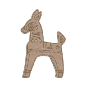 Mdf cutout madhubani horse for decoration