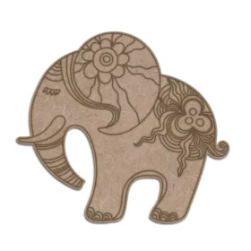 Mdf cutout madhubani elephant
