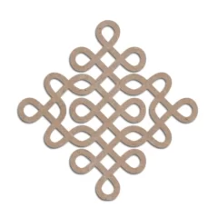 Indian traditional and cultural rangoli, alpona, kolam or paisley mdf cutout design 1