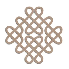 Indian traditional and cultural rangoli, alpona, kolam or paisley mdf cutout design 2