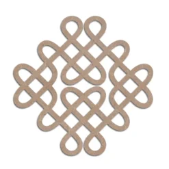 Indian Traditional and Cultural Rangoli, Alpona, Kolam or Paisley MDF Cutout Design 2