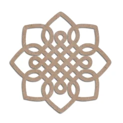 Indian Traditional and Cultural Rangoli, Alpona, Kolam or Paisley MDF Cutout Design 3